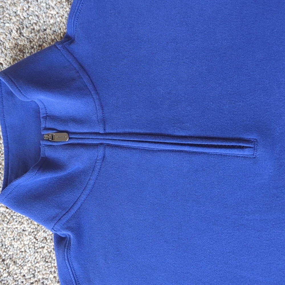 Athleta Forever Fleece 1/4 Zip Sweatshirt - Marine S - Picture 3 of 7